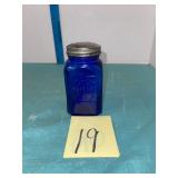 cobalt blue glass pepper shaker large size