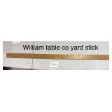 William Table Co yard stick