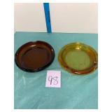 MCM art glass large ashtrays