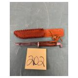VTG fixed blade knife with sheath
