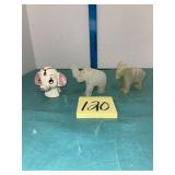 VTG onyx elephant and donkey, ceramic elephant