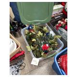 artificial flowers tote full and tote with lid