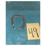 Sterling Silver marked 925 Italy Cuban bracelet