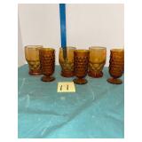MCM amber glass tumblers