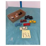 toy horses cows and VTG toy cars lot