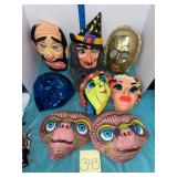 VTG Halloween masks lot E.T. C 3PO witch and more