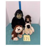Fur Real monkey and stuffed toys lot