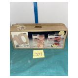 VTG Indiana Glass Hearts & flowers drinking glass