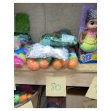 Plastic Easter Eggs and Shredded Paper Lot