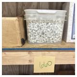Container of White Cable Clips