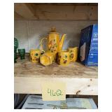 Ceramic Tea Set with Floral Design