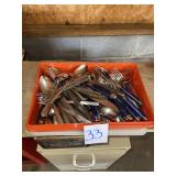 flatware silverware inside Tupperware