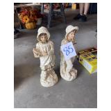 pair of home decor statues