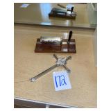 desk calendar and cross