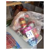 gift wrap ribbon and bows lot