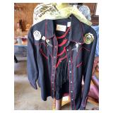 VTG LG Scully western shirt and outfit boots sz M