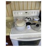 kitchen items on top of stove