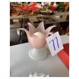 Partylite pink rose bud votive candle holder