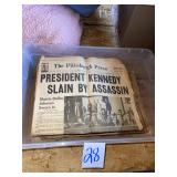 Kennedy assassination newspapers lot