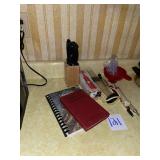 knife block cookbooks lot