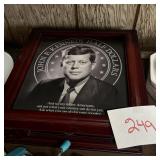 John F. Kennedy Half Dollars Commemorative Display