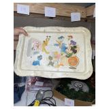 1961 Disney wonderful world of color metal tray