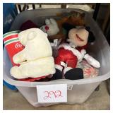 Large Clear Storage Bin of Assorted Christmas Them