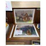 3 lady and the tramp framed art pieces