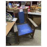antique mission style oak rocking chair