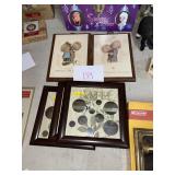 VTG Betsey Clark wooden wall plaques and bath