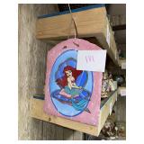 My little mermaid painted on slate wall art