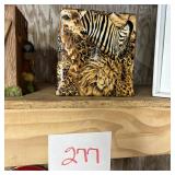 Safari Animal Print Photo Frame with Lion, Zebra,