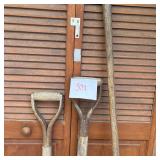 Lot of Three Wooden-Handled Garden Tools