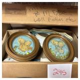 Pair of Dimensional Child Figures Wall Art in Roun