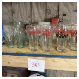 Collection of Vintage Coca-Cola Branded Drinking G