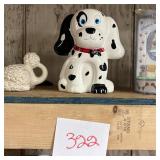 Ceramic Dalmatian Dog Figurine with 'SPOT' Collar