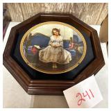 Norman Rockwell Octagonal Framed Decorative Plate