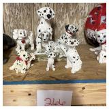 Collection of Assorted Dalmatian Dog Figurines and