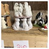 CGI 2003 Two-Tier White Fluffy Dog Figurine