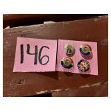 Juvenile Circle membership pins patriotic American