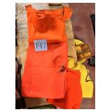 Blaze Orange hunting vest and beanie
