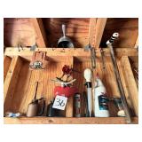 Pickaxe, gear oil, Vintage pump oil can