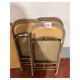 Folding metal chairs
