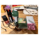 Bug Spray repellant, Pepper spray, Coleman Poncho
