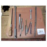 mechanic tools, punches, chisels, ratchet