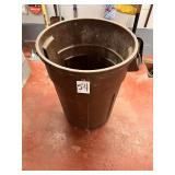 Brown Rubbermaid commercial products trash can