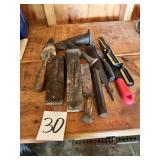 Vintage chisels, woodworking tools