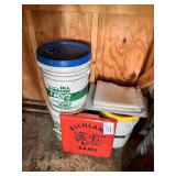 Buckets, Richland Rams Seat cushion, plastic sheet