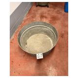 galvanized metal wash tub vintage