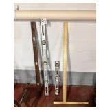 Vintage wood and brass level